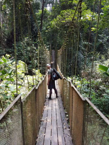 Taman Negara - Začátek stezky džunglí